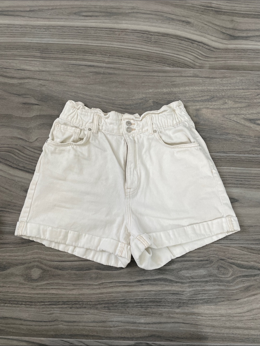 Mango High-Waist Paperbag elastic  Shorts